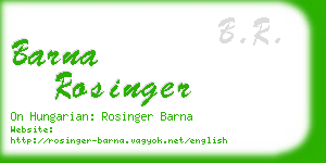 barna rosinger business card